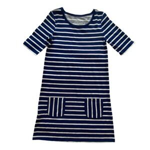 Jumping Beans Girls Blue Striped Pocket Dress 6X